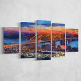 Memphis Tennessee Usa Hernando De Soto 5 Pieces Mixed Canvas Prints Wall Art Home Decor