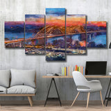 Memphis Tennessee Usa Hernando De Soto 5 Pieces Mixed Canvas Prints Wall Art Home Decor