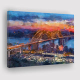 Memphis Tennessee Usa Hernando De Soto City Art Watercolor Canvas Prints Wall Art Home Decor, Large Canvas