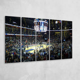 Memphis Grizzlies Stadium Canvas Prints Wall Art Basketball V1,Multi Panels B,Sport Stadium Art Prints, Fan Gift