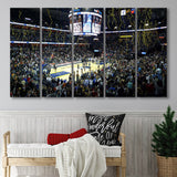 Memphis Grizzlies Stadium Canvas Prints Wall Art Basketball V1,Multi Panels B,Sport Stadium Art Prints, Fan Gift