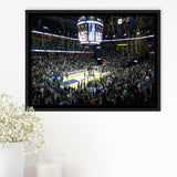 Memphis Grizzlies Stadium Framed Canvas Prints Wall Art Basketball V1,Sport Stadium Art Prints, Fan Gift