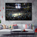 Memphis Grizzlies Stadium Framed Canvas Prints Wall Art Basketball V1,Sport Stadium Art Prints, Fan Gift