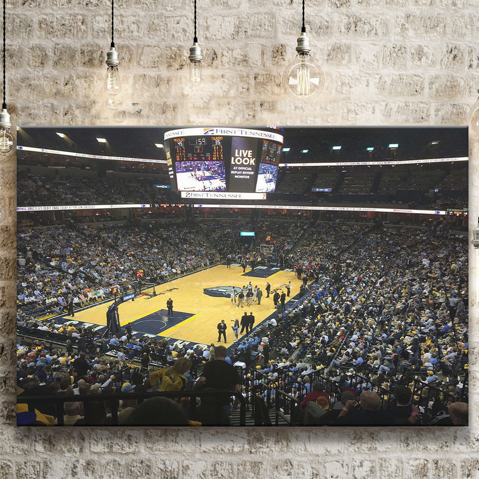Memphis Grizzlies Stadium Canvas Prints Wall Art Basketball,Sport Stadium Art Prints, Fan Gift, Wall Decor