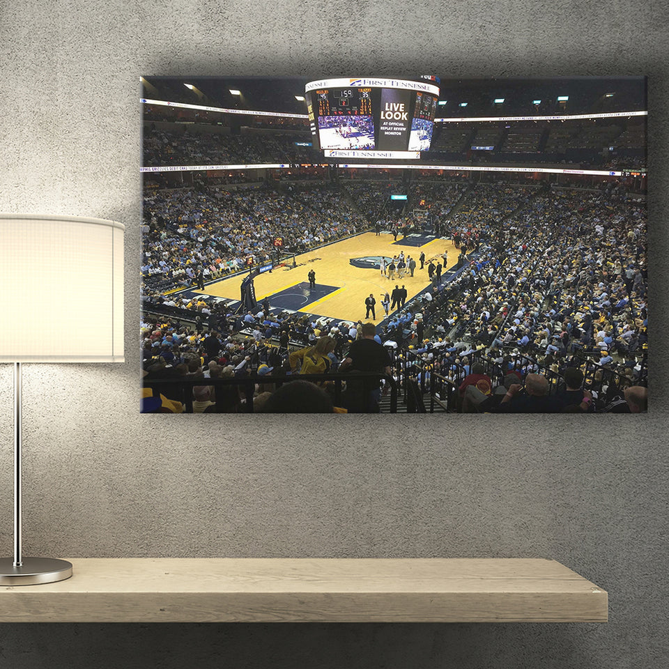 Memphis Grizzlies Stadium Canvas Prints Wall Art Basketball,Sport Stadium Art Prints, Fan Gift, Wall Decor