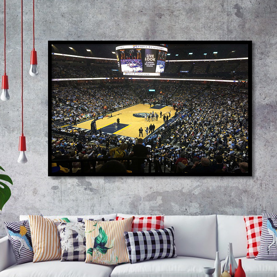 Memphis Grizzlies Stadium Art Prints Wall Art Basketball,Sport Stadium Art Prints, Fan Gift, Wall Decor