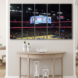 Memphis Grizzlies Stadium Canvas Prints Wall Art Basketball,Multi Panels B,Sport Stadium Art Prints, Fan Gift