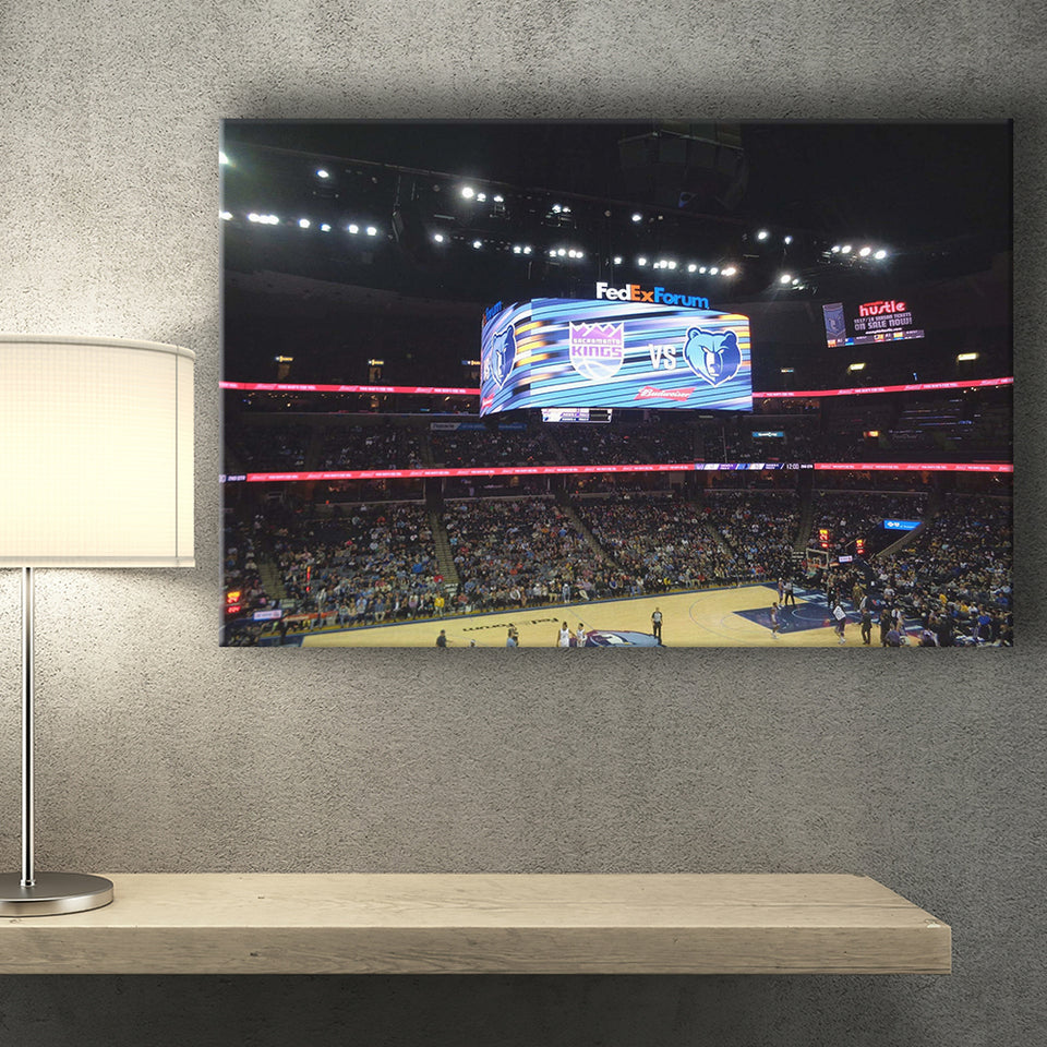 Memphis Grizzlies Stadium Canvas Prints Wall Art Basketball,Sport Stadium Art Prints, Fan Gift, Wall Decor