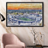 Memphis Tigers Liberty Bowl Memorial Stadium Watercolor, Sport Art Prints Fan Gift, Framed Canvas Prints Wall Art Decor