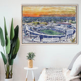 Memphis Tigers Liberty Bowl Memorial Stadium Watercolor, Sport Art Prints Fan Gift, Framed Canvas Prints Wall Art Decor