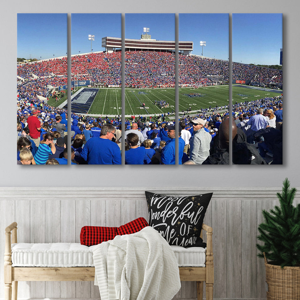 Memphis Tigers Wall Art Liberty Bowl Memorial Stadium,Multi Panels B,Sport Stadium Art Prints, Fan Gift