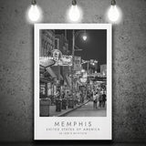 Memphis, Usa 1 Black And White Art Canvas Prints Wall Art Home Decor
