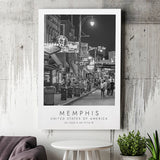 Memphis, Usa 1 Black And White Art Canvas Prints Wall Art Home Decor
