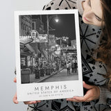 Memphis, Usa Black And White Art Canvas Prints Wall Art Home Decor