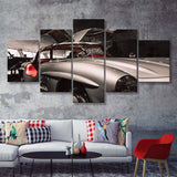Merbenz 300Sl Hot Car Old Supper Car 5 Piece Multi Panels Canvas Prints Wall Art - Painting Canvas,Wall Decor