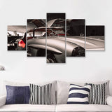 Merbenz 300Sl Hot Car Old Supper Car 5 Piece Multi Panels Canvas Prints Wall Art - Painting Canvas,Wall Decor