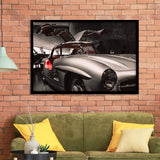 Merbenz 300Sl Hot Car Old Supper Car Framed Art Print Wall Decor - Painting Art, Framed Picture, Home Decor