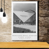 Mercedes-Benz Stadium Atlanta Falcons Football Lovers Black And White Art Canvas Prints Wall Art Home Decor