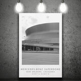 Mercedes-Benz Superdome New Orleans Saints Football Lovers Black And White Art Canvas Prints Wall Art Home Decor