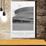 Mercedes-Benz Superdome New Orleans Saints Football Lovers Black And White Art Canvas Prints Wall Art Home Decor