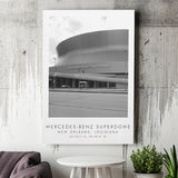 Mercedes-Benz Superdome New Orleans Saints Football Lovers Black And White Art Canvas Prints Wall Art Home Decor