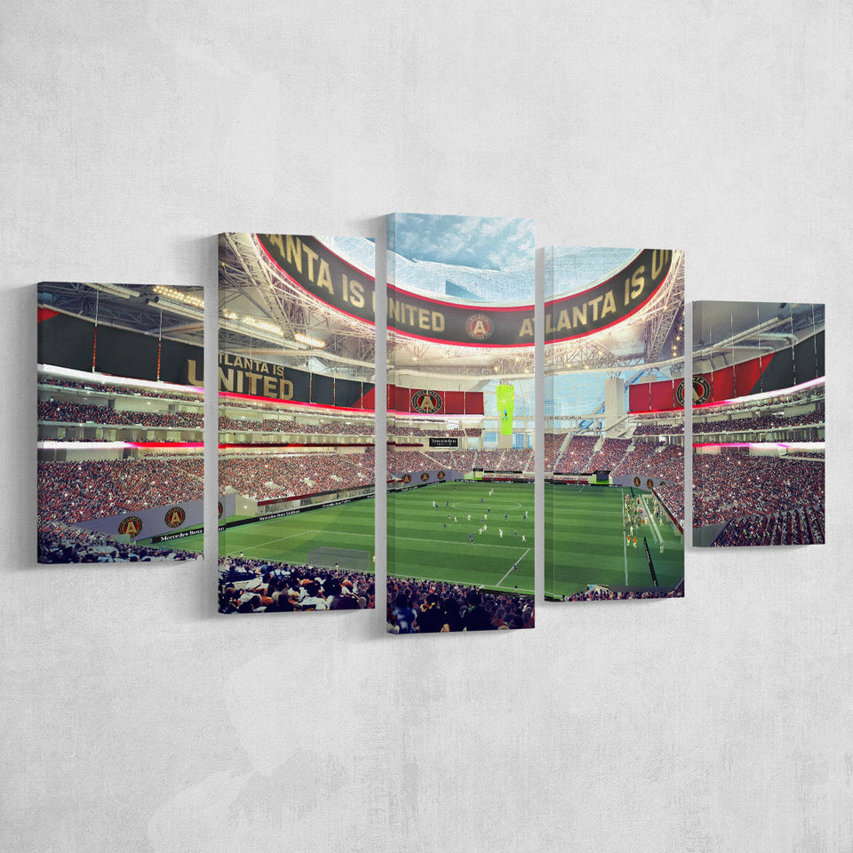 Mercedes Benz Stadium Atlanta, Stadium Canvas, Sport Art, Large Canvas, Multi Panels, Canvas Prints Wall Art Decor