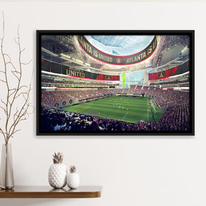 Mercedes Benz Stadium Atlanta, Stadium Canvas, Sport Art, Gift for him, Framed Canvas Prints Wall Art Decor, Framed Picture