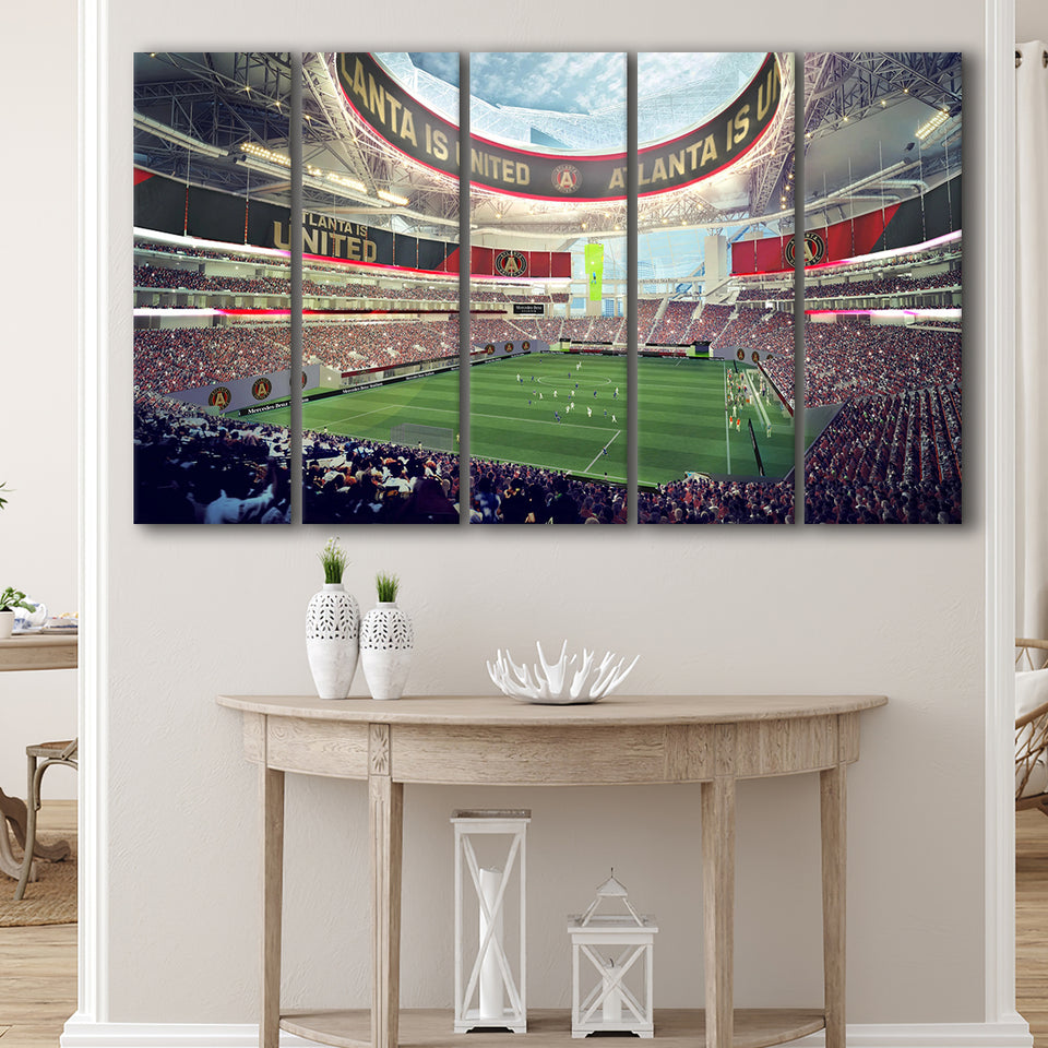 Mercedes Benz Stadium Atlanta, Stadium Canvas, Sport Art, Gift for him, Multi Panels B, Canvas Prints Wall Art Decor