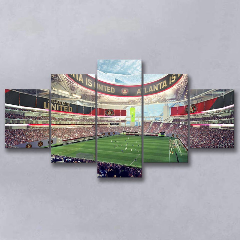 Mercedes Benz Stadium Atlanta, Stadium Canvas, Sport Art, Large Canvas, Multi Panels, Canvas Prints Wall Art Decor