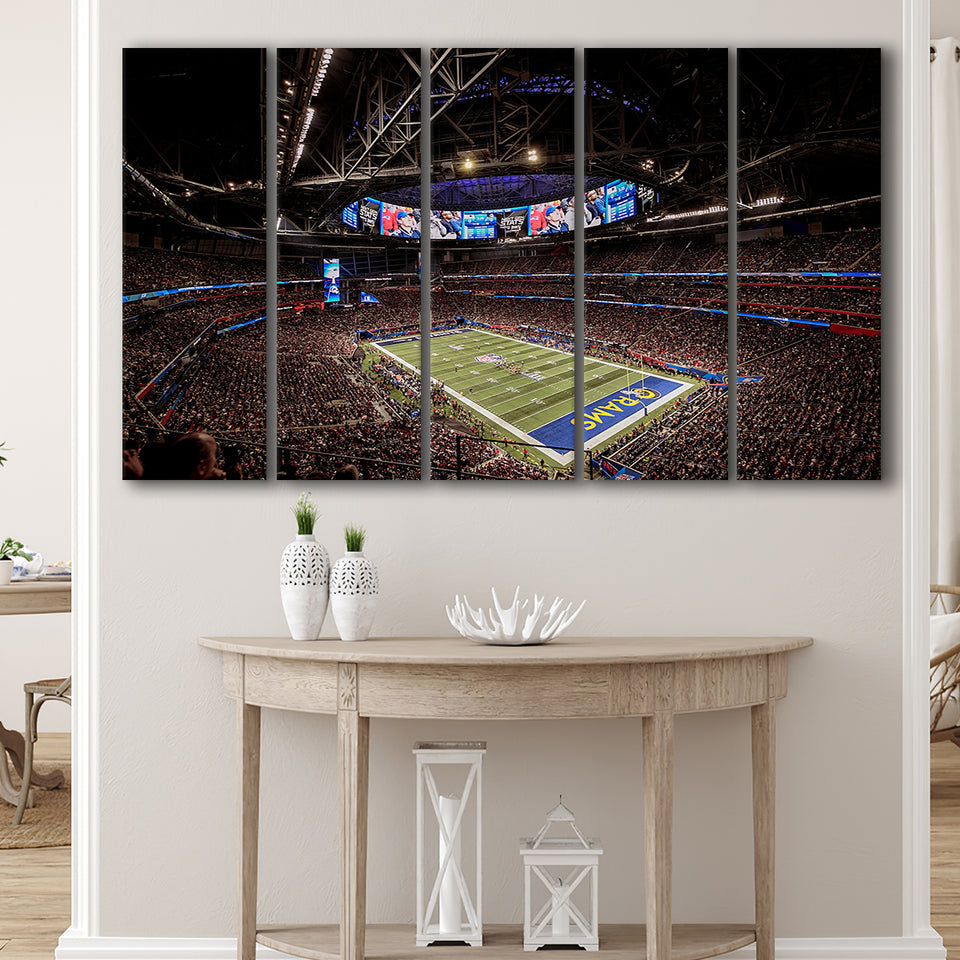 Mercedes Benz Stadium, Stadium Canvas, Sport Art, Gift for him,100 Multi Panels B, Canvas Prints Wall Art Decor