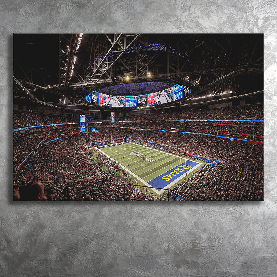 Mercedes Benz Stadium, Stadium Canvas, Sport Art, Gift for him,V1 Fan Gift, Canvas Prints Wall Art Decor