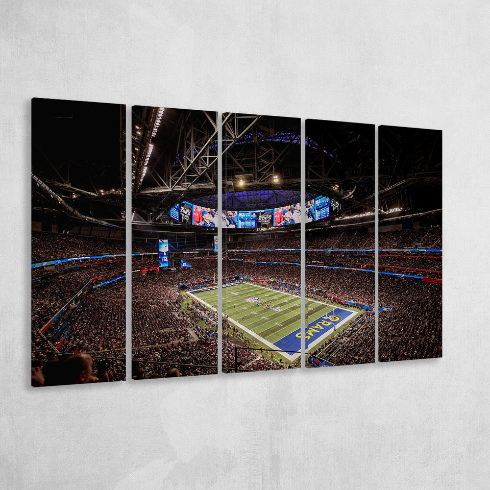 Mercedes Benz Stadium, Stadium Canvas, Sport Art, Gift for him,100 Multi Panels B, Canvas Prints Wall Art Decor