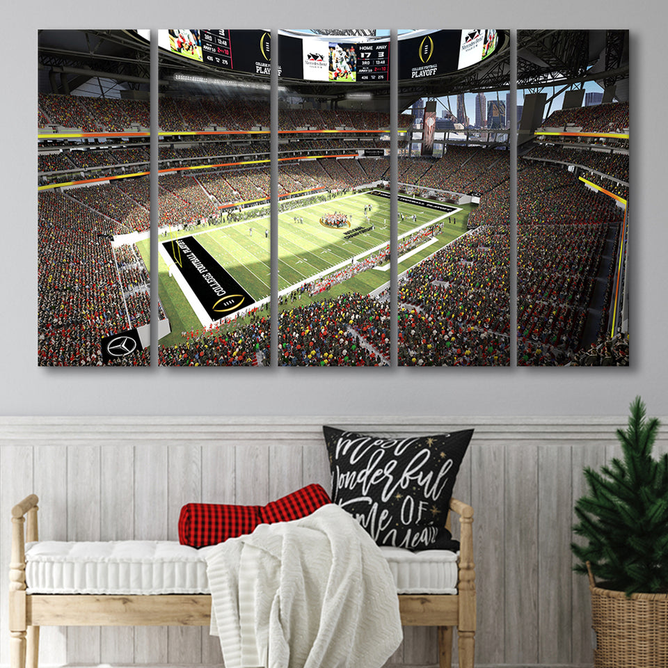 Mercedes Benz Stadium, Stadium Canvas, Sport Art, Gift for him, Multi Panels B, Canvas Prints Wall Art Decor