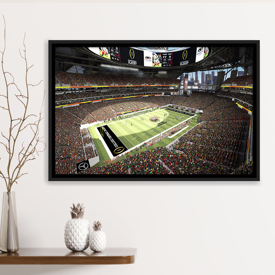Mercedes Benz Stadium, Stadium Canvas, Sport Art, Gift for him, Framed Canvas Prints Wall Art Decor, Framed Picture