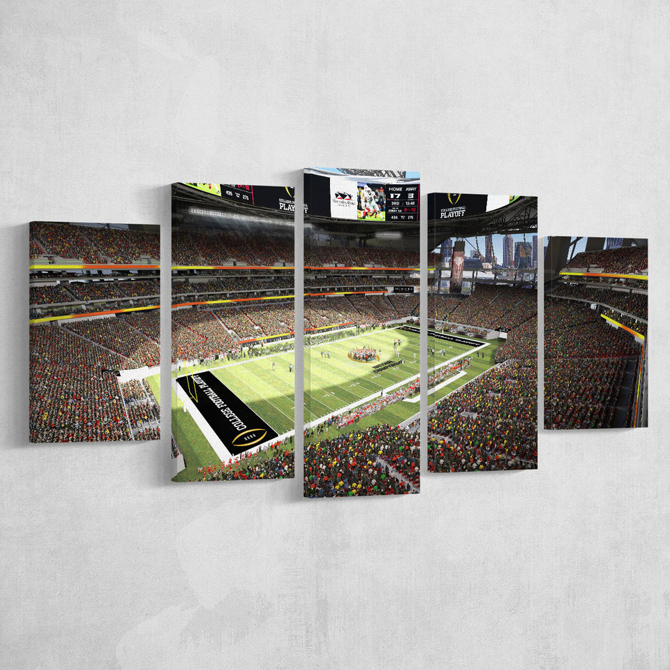 Mercedes Benz Stadium, Stadium Canvas, Sport Art, Large Canvas, Multi Panels, Canvas Prints Wall Art Decor