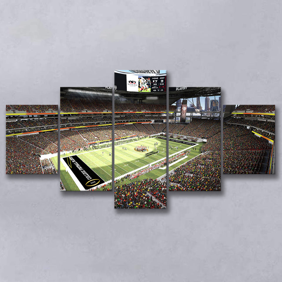 Mercedes Benz Stadium, Stadium Canvas, Sport Art, Large Canvas, Multi Panels, Canvas Prints Wall Art Decor