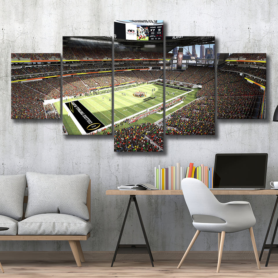 Mercedes Benz Stadium, Stadium Canvas, Sport Art, Large Canvas, Multi Panels, Canvas Prints Wall Art Decor