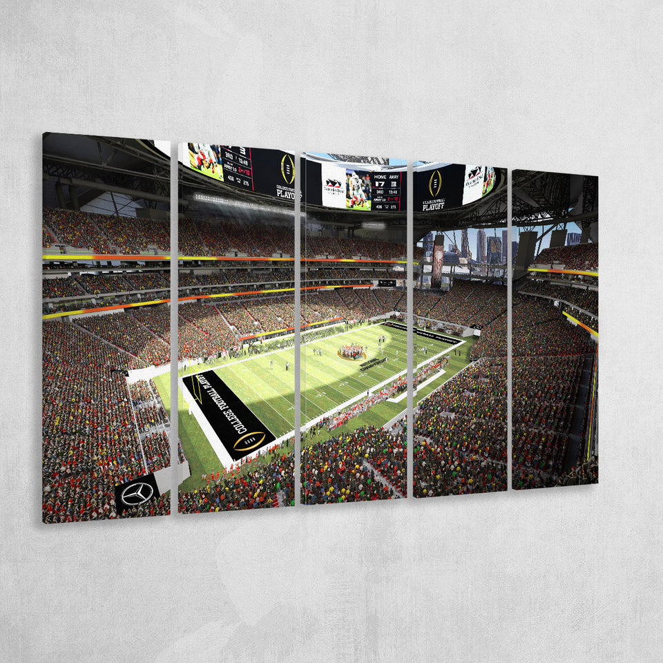 Mercedes Benz Stadium, Stadium Canvas, Sport Art, Gift for him, Multi Panels B, Canvas Prints Wall Art Decor