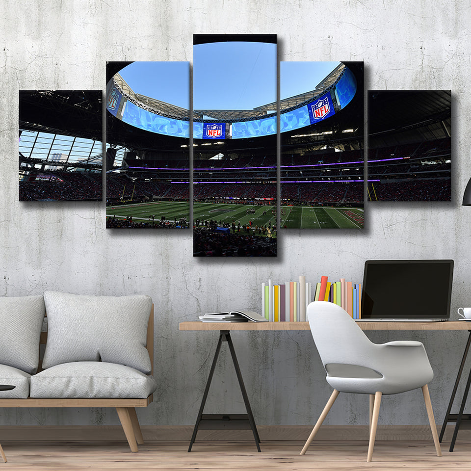 Mercedes Benz Stadium Super Bowl, Stadium Canvas, Sport Art, Large Canvas, Multi Panels, Canvas Prints Wall Art Decor