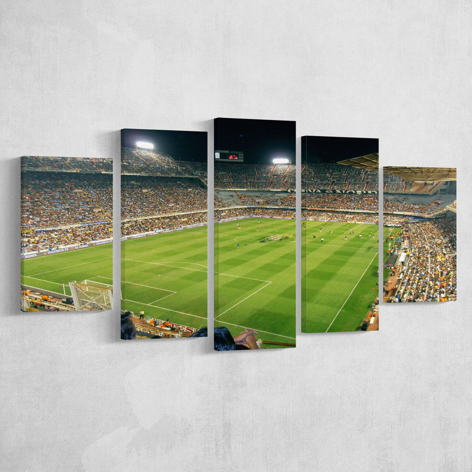 Mestalla Stadium, Stadium Canvas, Sport Art, Large Canvas, Multi Panels, Canvas Prints Wall Art Decor