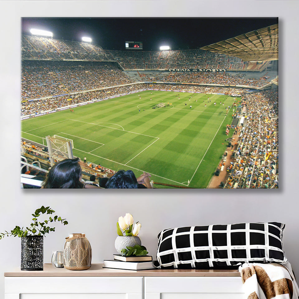 Mestalla Stadium, Stadium Canvas, Sport Art, Gift for him, Fan Gift, Canvas Prints Wall Art Decor