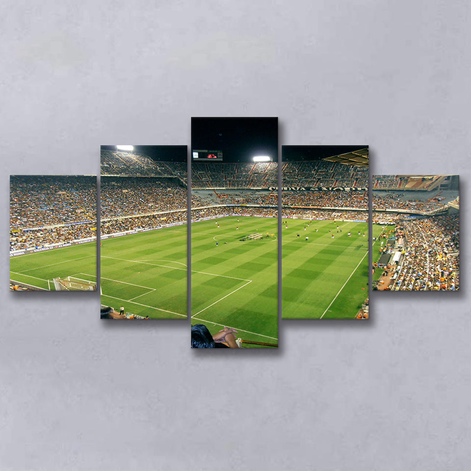 Mestalla Stadium, Stadium Canvas, Sport Art, Large Canvas, Multi Panels, Canvas Prints Wall Art Decor