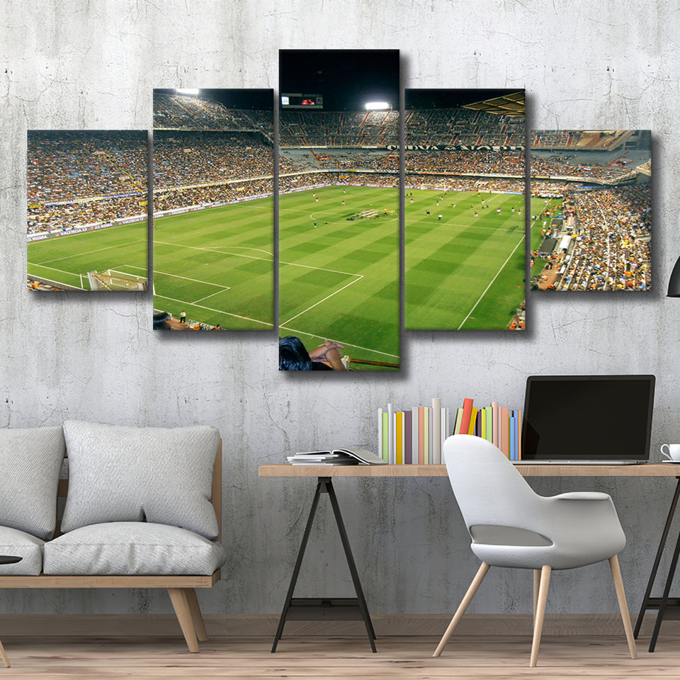 Mestalla Stadium, Stadium Canvas, Sport Art, Large Canvas, Multi Panels, Canvas Prints Wall Art Decor