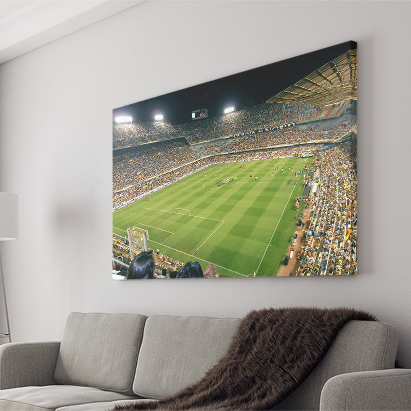 Mestalla Stadium, Stadium Canvas, Sport Art, Gift for him, Fan Gift, Canvas Prints Wall Art Decor