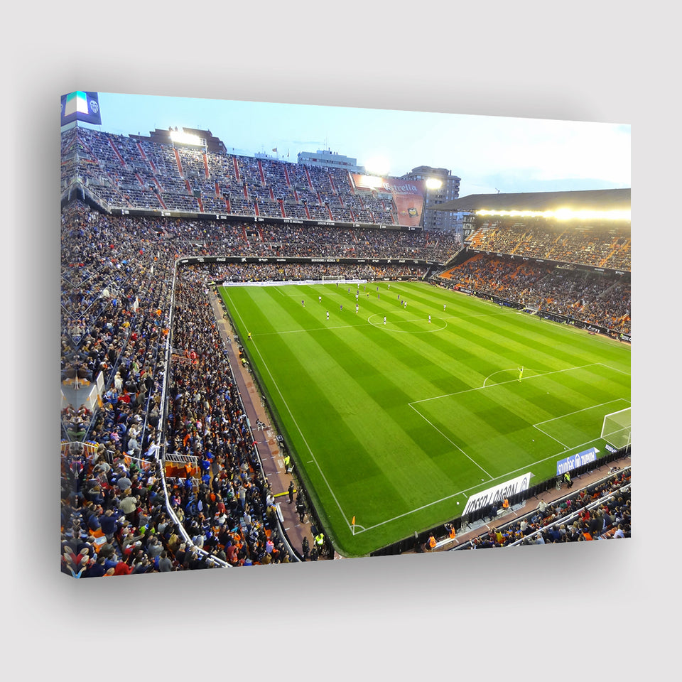 Mestalla Stadium in Valencia, Stadium Canvas, Sport Art, Gift for him, Fan Gift, Canvas Prints Wall Art Decor