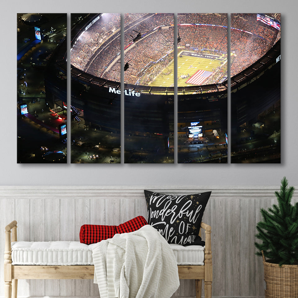 MetLife Stadium Aerial View, Stadium Canvas, Sport Art, Gift for him, Multi Panels B, Canvas Prints Wall Art Decor