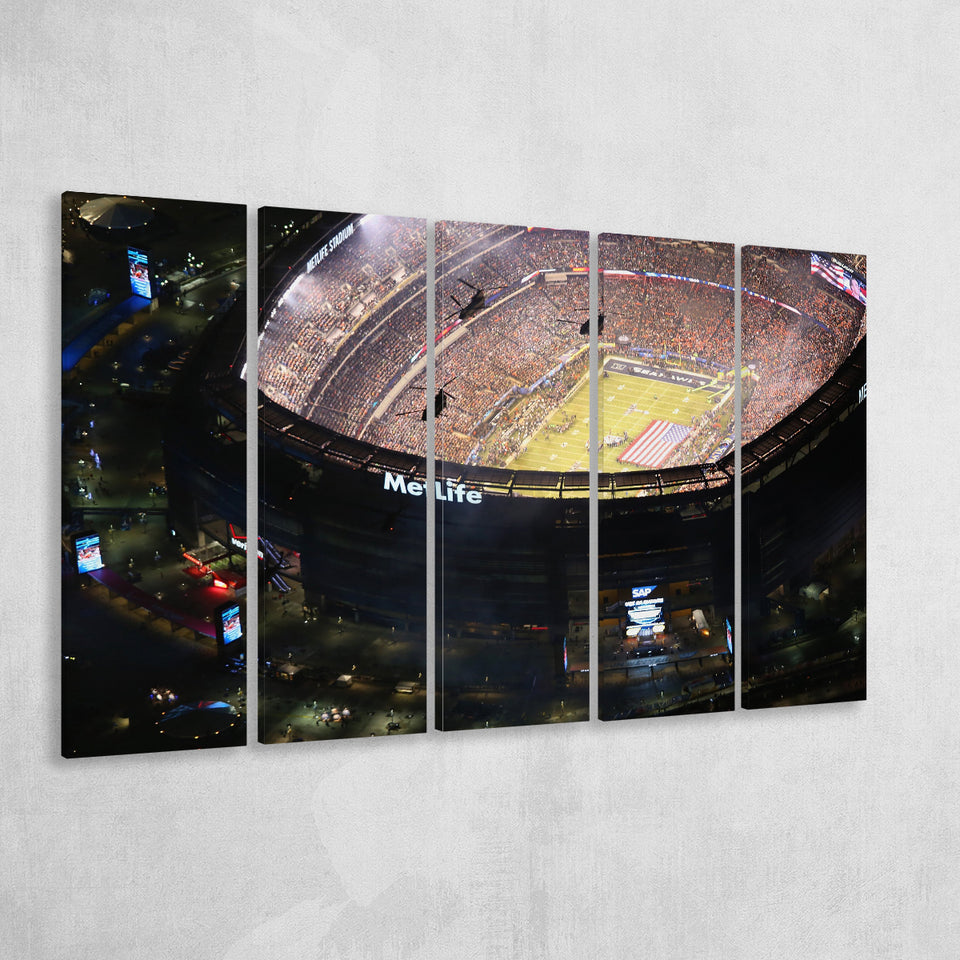 MetLife Stadium Aerial View, Stadium Canvas, Sport Art, Gift for him, Multi Panels B, Canvas Prints Wall Art Decor