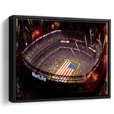 Metlife Stadium, Usa Stadium,Usa Flag Framed Canvas Prints Wall Art - Painting Canvas, Wall Decor,Floating Frame