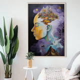 Metaphysical Meaning Acrylic Painting,Framed Canvas Prints,Floating Frame, Wall Art Home Decor