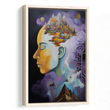 Metaphysical Meaning Acrylic Painting,Framed Canvas Prints,Floating Frame, Wall Art Home Decor